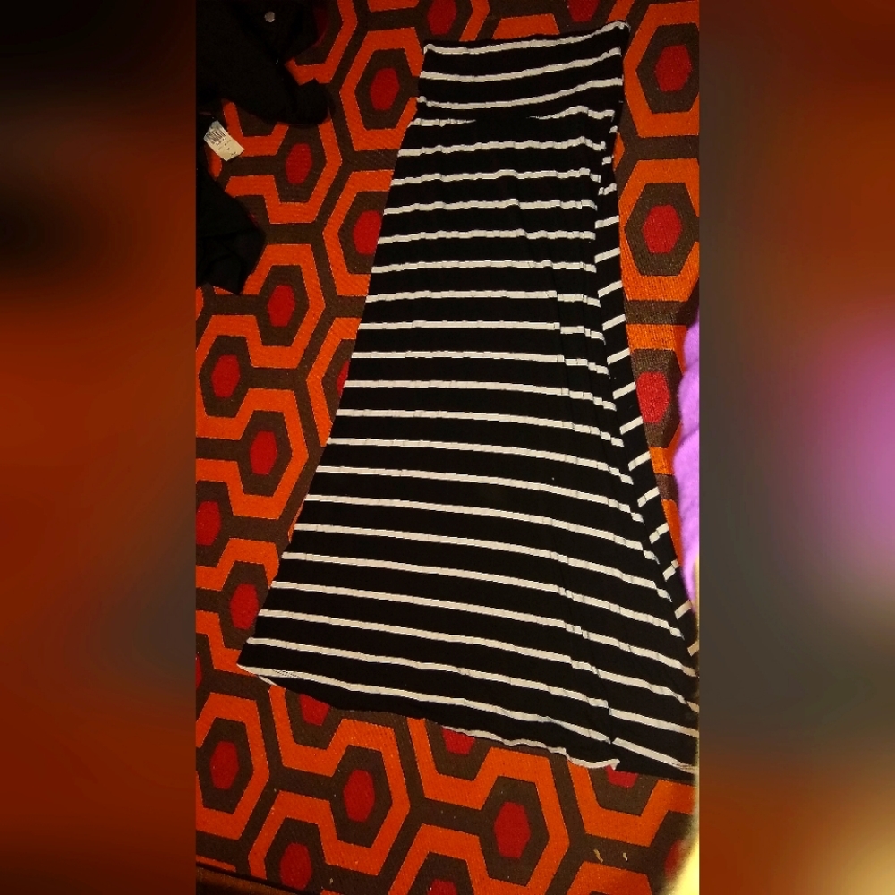 Striped maxi skirt